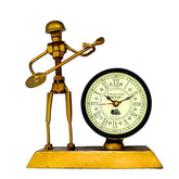 Horloge de bureau sculpture en laiton ADC0055